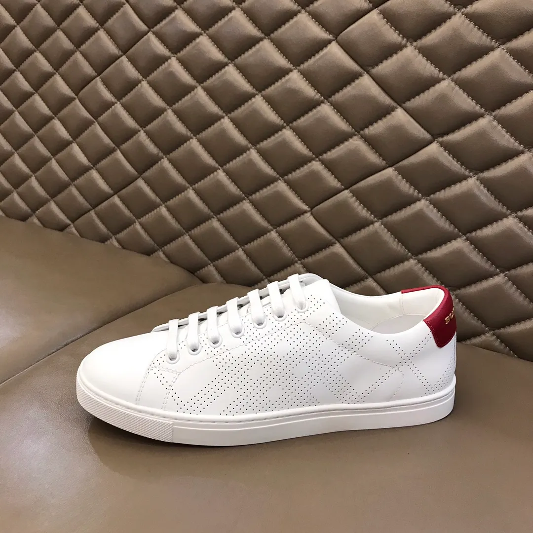 p380 ▫️B Home🆕Original boutique, classic plaid men's casual sneakers, made of selected calfskin, 100% original Burberry special fabrics! KPU puncture method on the back decorated with Burberry three-dimensional logo, original outsole 38/45